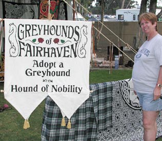 Marsha and banner